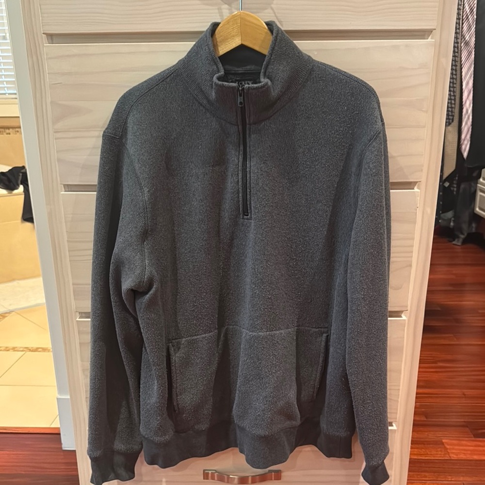 J. Crew Gray Zip Up Sweater High Collar Casual